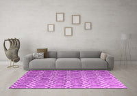 Machine Washable Abstract Pink Contemporary Rug, wshcon2085pnk