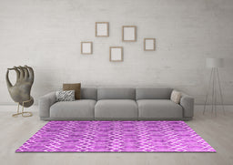 Machine Washable Abstract Pink Contemporary Rug in a Living Room, wshcon2085pnk