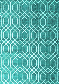 Abstract Turquoise Contemporary Rug, con2085turq