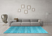 Machine Washable Abstract Light Blue Contemporary Rug in a Living Room, wshcon2085lblu