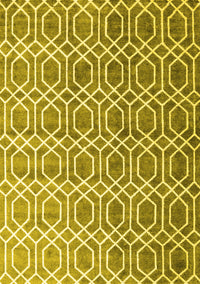 Abstract Yellow Contemporary Rug, con2085yw