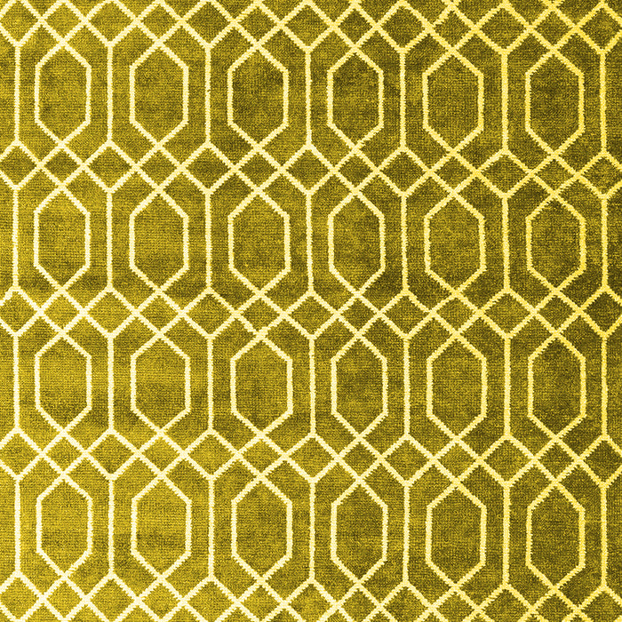 Abstract Yellow Contemporary Rug, con2085yw