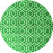 Machine Washable Abstract Green Contemporary Area Rugs, wshcon2085grn