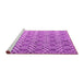 Sideview of Machine Washable Abstract Pink Contemporary Rug, wshcon2085pnk