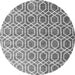 Square Abstract Gray Contemporary Rug, con2085gry