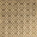 Square Abstract Brown Contemporary Rug, con2085brn