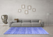 Machine Washable Abstract Blue Contemporary Rug in a Living Room, wshcon2085blu