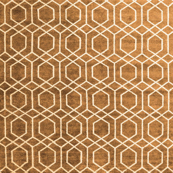 Serging Thickness of Abstract Orange Contemporary Rug, con2085org
