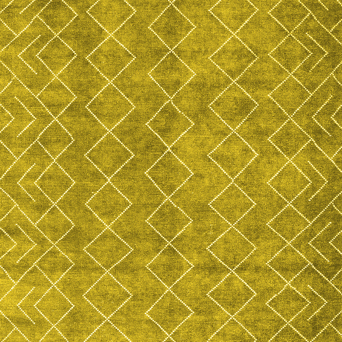 Machine Washable Abstract Yellow Contemporary Rug, wshcon2086yw