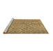 Sideview of Machine Washable Abstract Brown Contemporary Rug, wshcon2086brn