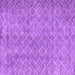 Square Machine Washable Abstract Purple Contemporary Area Rugs, wshcon2086pur