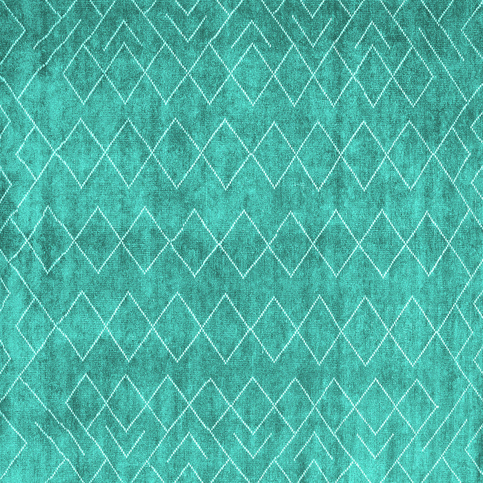 Square Abstract Turquoise Contemporary Rug, con2086turq