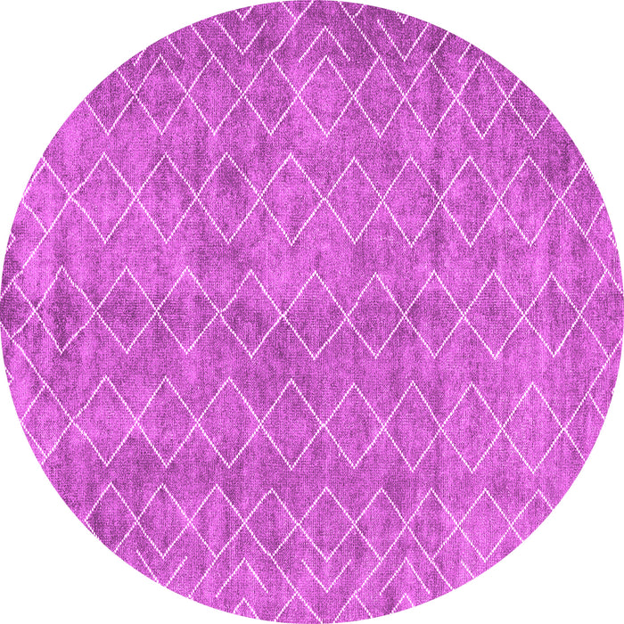 Round Machine Washable Abstract Pink Contemporary Rug, wshcon2086pnk