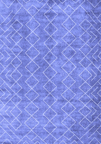 Abstract Blue Contemporary Rug, con2086blu