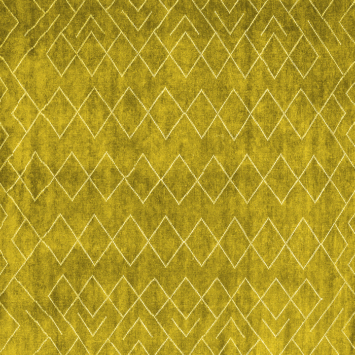 Square Abstract Yellow Contemporary Rug, con2086yw