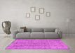 Machine Washable Abstract Pink Contemporary Rug in a Living Room, wshcon2086pnk