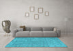 Machine Washable Abstract Light Blue Contemporary Rug in a Living Room, wshcon2086lblu