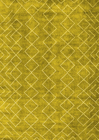 Abstract Yellow Contemporary Rug, con2086yw