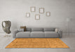 Machine Washable Abstract Orange Contemporary Area Rugs in a Living Room, wshcon2086org