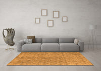 Machine Washable Abstract Orange Contemporary Rug, wshcon2086org