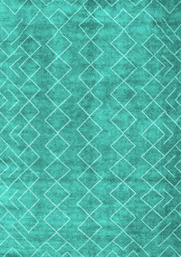 Abstract Turquoise Contemporary Rug, con2086turq