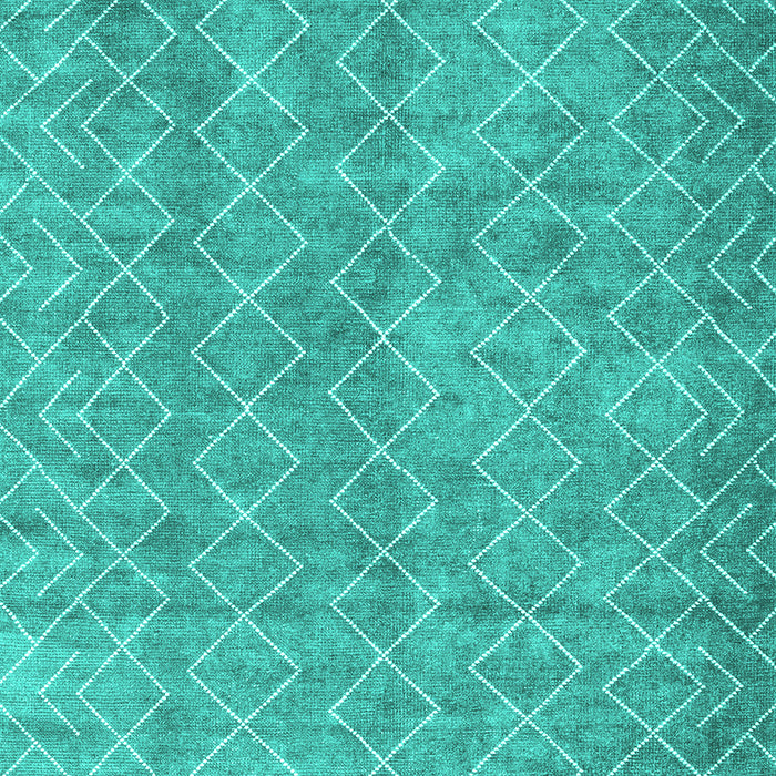 Abstract Turquoise Contemporary Rug, con2086turq