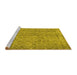 Sideview of Machine Washable Abstract Yellow Contemporary Rug, wshcon2086yw