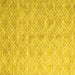 Square Machine Washable Abstract Yellow Contemporary Rug, wshcon2087yw