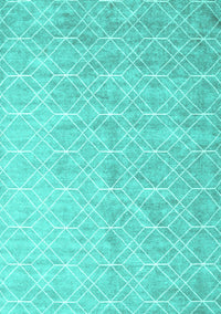 Abstract Turquoise Contemporary Rug, con2087turq