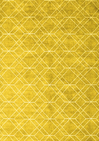 Abstract Yellow Contemporary Rug, con2087yw