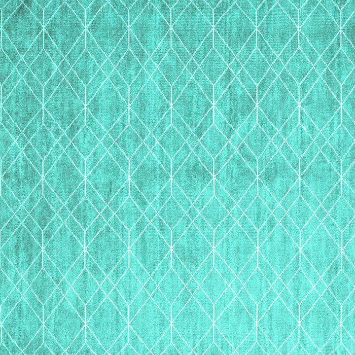 Square Machine Washable Abstract Turquoise Contemporary Area Rugs, wshcon2087turq