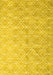 Machine Washable Abstract Yellow Contemporary Rug, wshcon2087yw