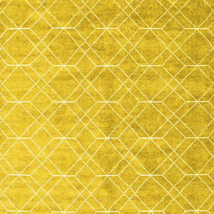Machine Washable Abstract Yellow Contemporary Rug, wshcon2087yw