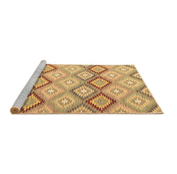 Sideview of Machine Washable Southwestern Brown Country Rug, wshcon2088brn