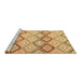 Sideview of Machine Washable Southwestern Brown Country Rug, wshcon2088brn