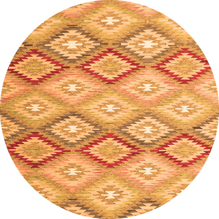 Square Southwestern Orange Country Rug, con2088org