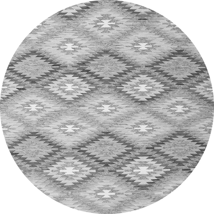 Square Southwestern Gray Country Rug, con2088gry