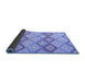 Sideview of Southwestern Blue Country Rug, con2088blu