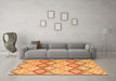 Machine Washable Southwestern Orange Country Area Rugs in a Living Room, wshcon2088org