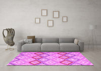 Machine Washable Southwestern Pink Country Rug, wshcon2088pnk