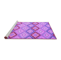 Sideview of Machine Washable Southwestern Purple Country Area Rugs, wshcon2089pur