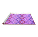 Sideview of Machine Washable Southwestern Purple Country Area Rugs, wshcon2089pur