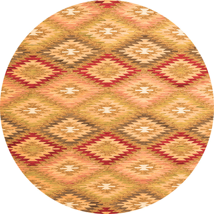 Square Southwestern Orange Country Rug, con2089org