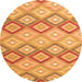 Square Southwestern Orange Country Rug, con2089org