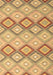 Machine Washable Southwestern Brown Country Rug, wshcon2089brn