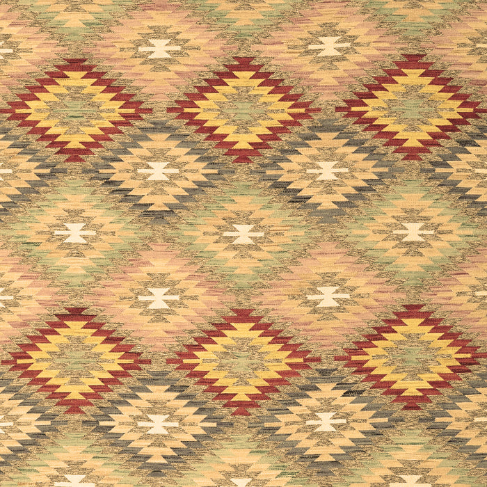 Machine Washable Southwestern Brown Country Rug, wshcon2089brn