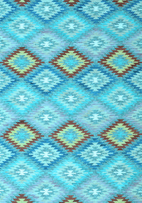 Southwestern Light Blue Country Rug, con2089lblu