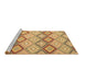 Sideview of Machine Washable Southwestern Brown Country Rug, wshcon2089brn