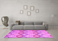 Machine Washable Southwestern Pink Country Rug, wshcon2089pnk