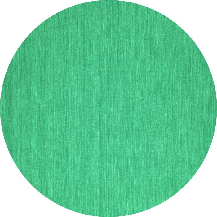 Round Abstract Turquoise Contemporary Rug, con208turq